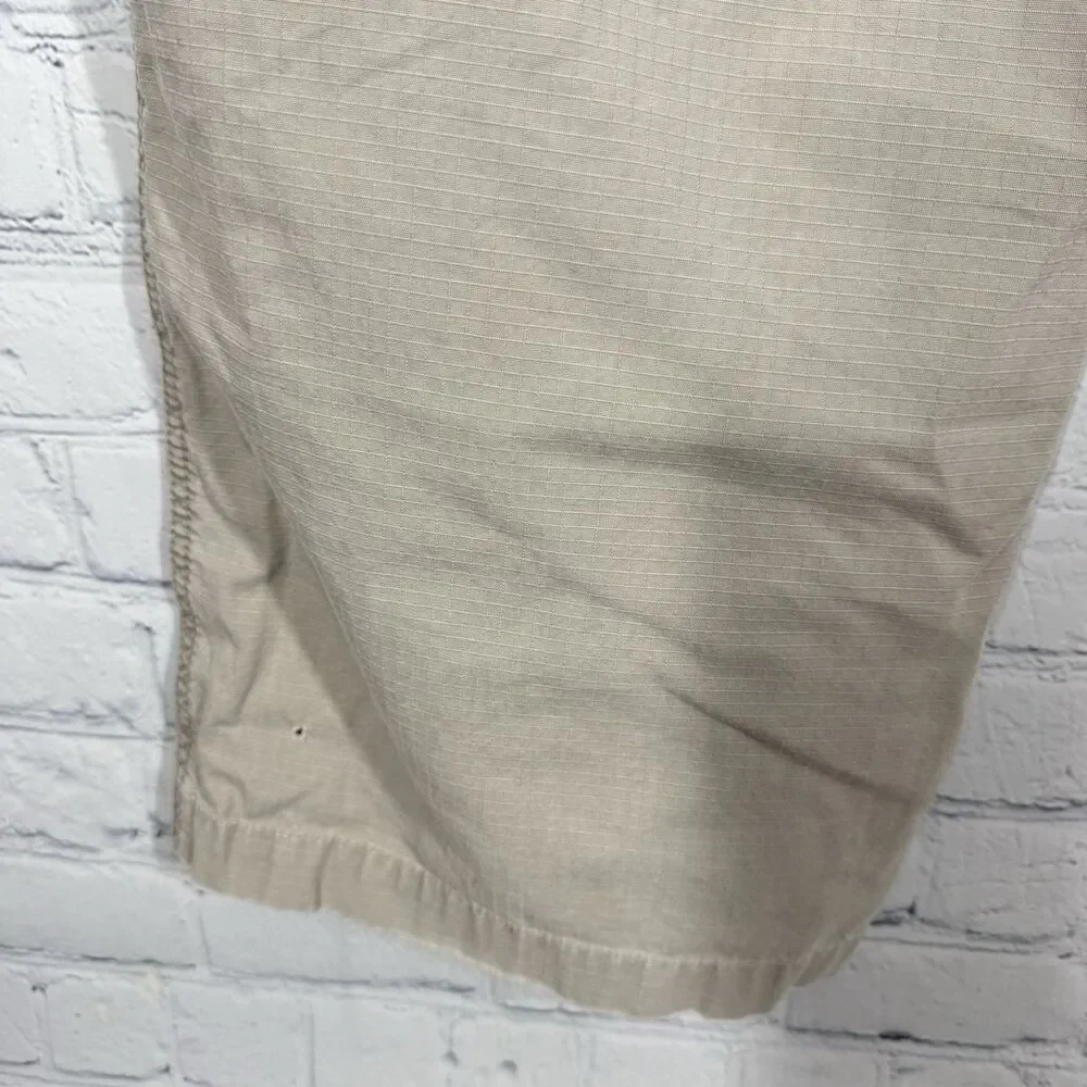 Cabelas Cargo Pants Men 36X32 Beige Hiking Outdoor Work Wear Farm Utility Casual